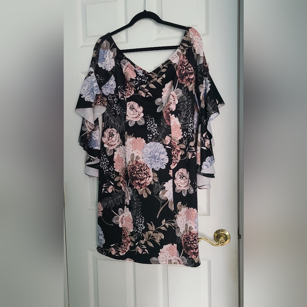Floral print midi dress